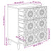 Dulap de depozitare Alb 60 x 33,5 x 75 cm Lemn de mango solid - WALTI WALTI