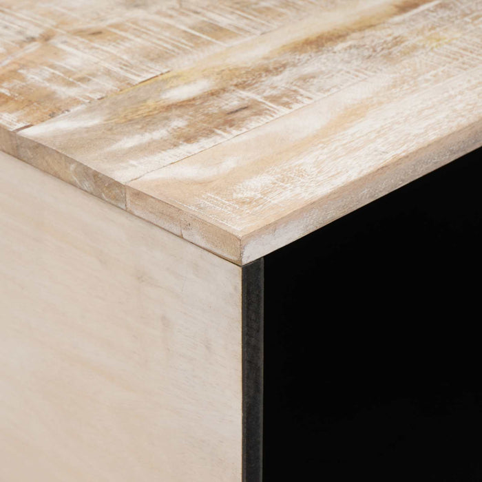 Masă de cafea Alb 80 x 50 x 40 cm Lemn de mango solid - WALTI WALTI