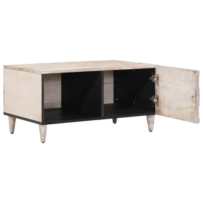Masă de cafea Alb 80 x 50 x 40 cm Lemn de mango solid - WALTI WALTI