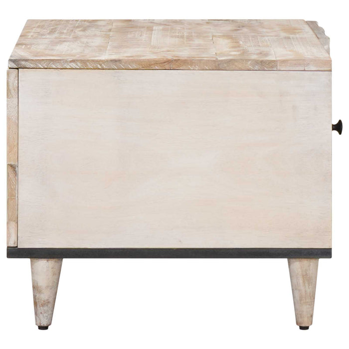 Masă de cafea Alb 80 x 50 x 40 cm Lemn de mango solid - WALTI WALTI
