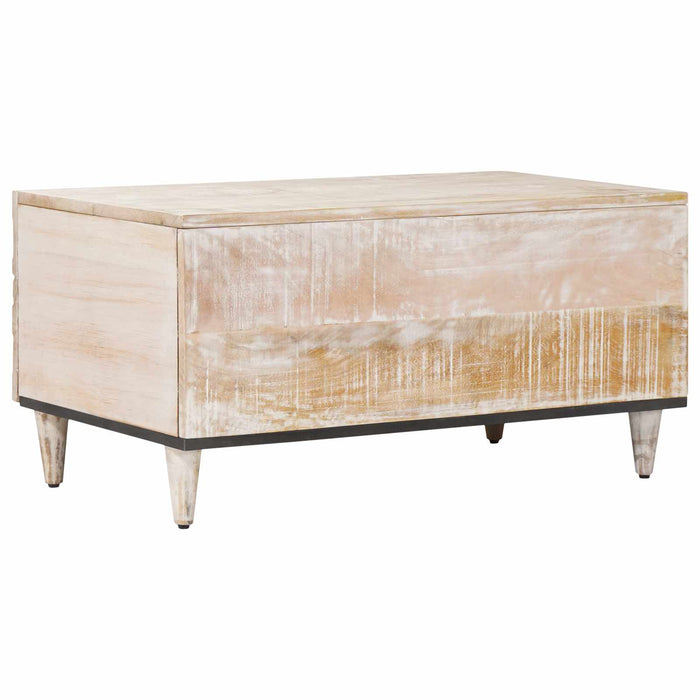 Masă de cafea Alb 80 x 50 x 40 cm Lemn de mango solid - WALTI WALTI