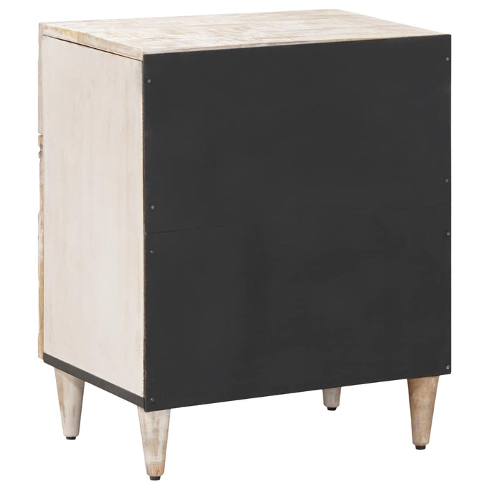 Dulap pentru pat Alb 50 x 33 x 60 cm Lemn de mango solid - WALTI WALTI