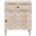 Dulap pentru pat Alb 50 x 33 x 60 cm Lemn de mango solid - WALTI WALTI