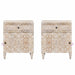 Dulap pentru pat Alb 50 x 33 x 60 cm Lemn de mango solid - WALTI WALTI