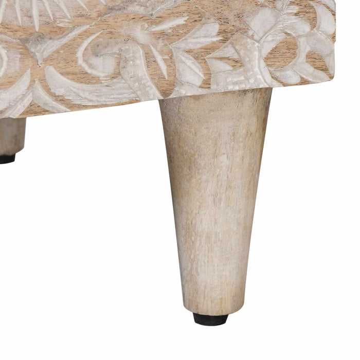 Dulap pentru pat Alb 50 x 33 x 60 cm Lemn de mango solid - WALTI WALTI