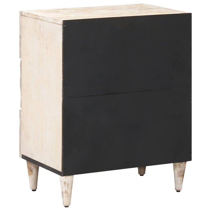 Dulap pentru pat Alb 50 x 33 x 60 cm Lemn de mango solid - WALTI WALTI