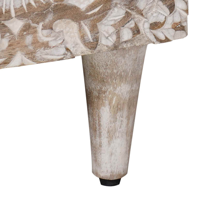 Dulap pentru pat Alb 50 x 33 x 60 cm Lemn de mango solid - WALTI WALTI