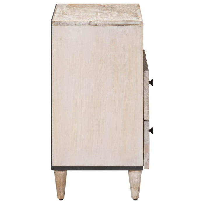 Dulap pentru pat Alb 50 x 33 x 60 cm Lemn de mango solid - WALTI WALTI