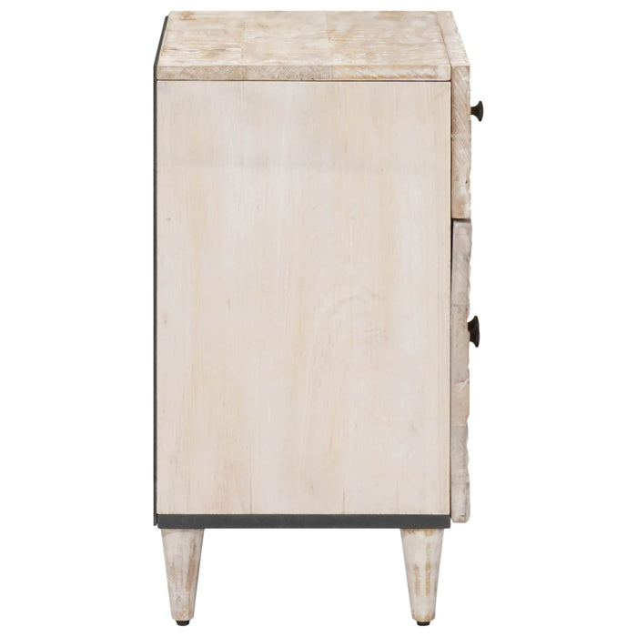 Dulap pentru pat Alb 50 x 33 x 60 cm Lemn de mango solid - WALTI WALTI
