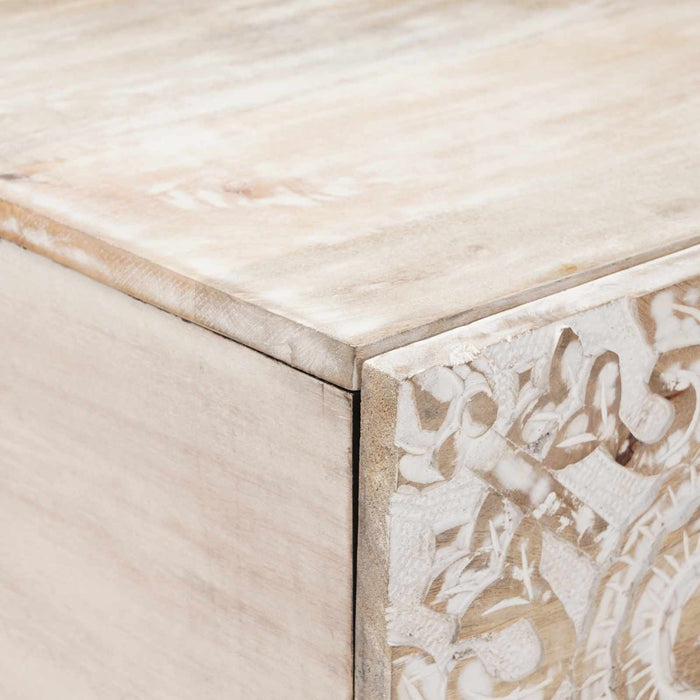 Masă de cafea Alb 100 x 54 x 40 cm Lemn de mango solid - WALTI WALTI