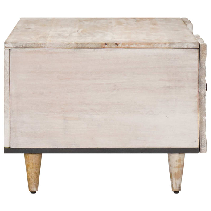 Masă de cafea Alb 100 x 54 x 40 cm Lemn de mango solid - WALTI WALTI