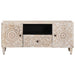 Cabinet TV cu sertar Alb 105 x 33,5 x 46 cm Lemn de mango solid - WALTI WALTI