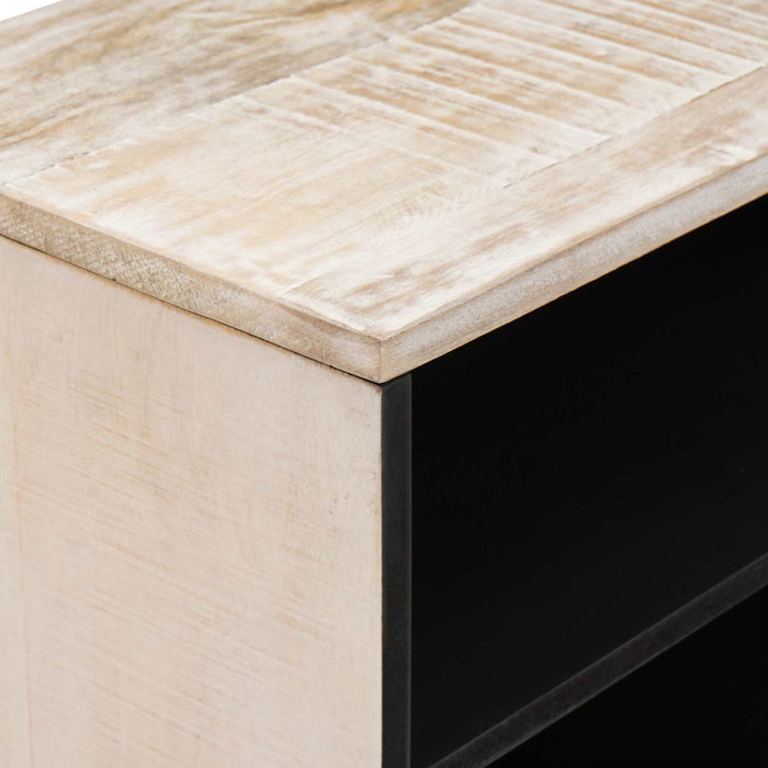 Cabinet TV cu raft Alb 80 x 31,5 x 46 cm Lemn de mango solid - WALTI WALTI