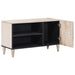 Cabinet TV cu raft Alb 80 x 31,5 x 46 cm Lemn de mango solid - WALTI WALTI