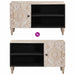 Cabinet TV cu raft Alb 80 x 31,5 x 46 cm Lemn de mango solid - WALTI WALTI