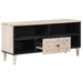 Cabinet TV cu sertar Alb 100 x 33,5 x 46 cm Lemn de mango solid - WALTI WALTI