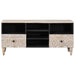 Cabinet TV cu sertar Alb 100 x 33,5 x 46 cm Lemn de mango solid - WALTI WALTI