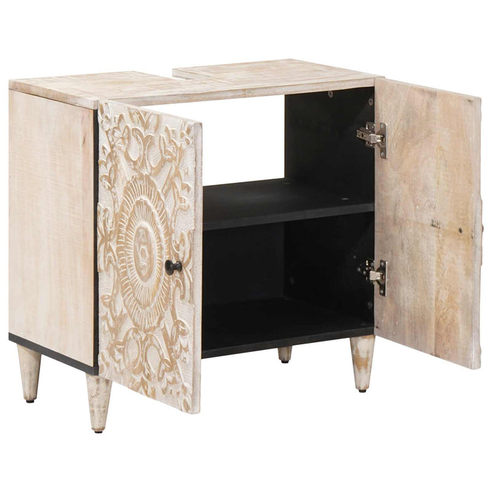 Dulap pentru Chiuveta de Baie cu depozitare Alb 62 x 33 x 58 cm - WALTI WALTI