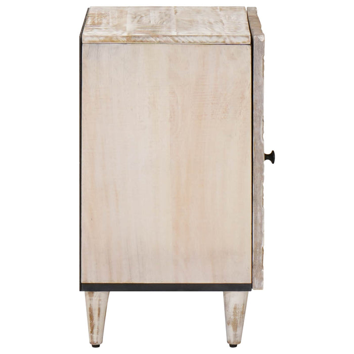 Dulap de Baie cu ușă Alb 38 x 33,5 x 58 cm Lemn de mango solid - WALTI WALTI
