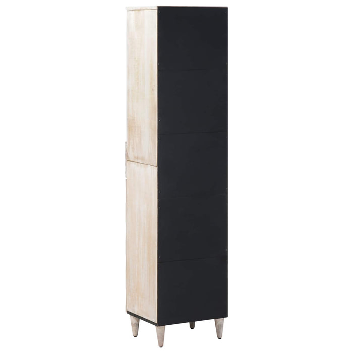 Dulap de Baie cu ușă Alb 38 x 33,5 x 160 cm Lemn de mango solid - WALTI WALTI