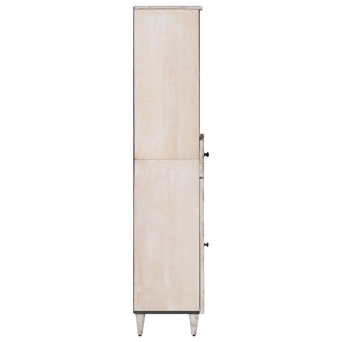 Dulap de Baie cu ușă Alb 38 x 33,5 x 160 cm Lemn de mango solid - WALTI WALTI