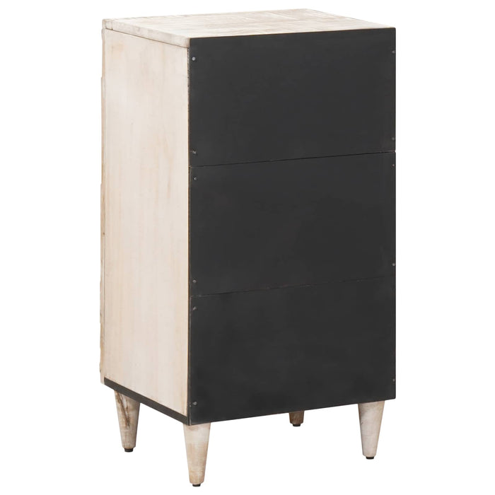 Bufet cu depozitare Alb 40 x 33,5 x 75 cm Lemn de mango solid - WALTI WALTI