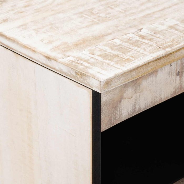 Bufet cu depozitare Alb 60 x 33,5 x 75 cm Lemn de mango solid - WALTI WALTI