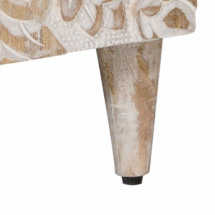 Bufet cu depozitare Alb 60 x 33,5 x 75 cm Lemn de mango solid - WALTI WALTI