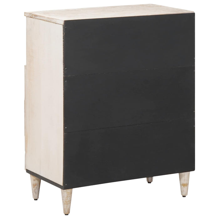 Bufet cu depozitare Alb 60 x 33,5 x 75 cm Lemn de mango solid - WALTI WALTI