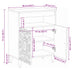 Bufet cu depozitare Alb 60 x 33,5 x 75 cm Lemn de mango solid - WALTI WALTI