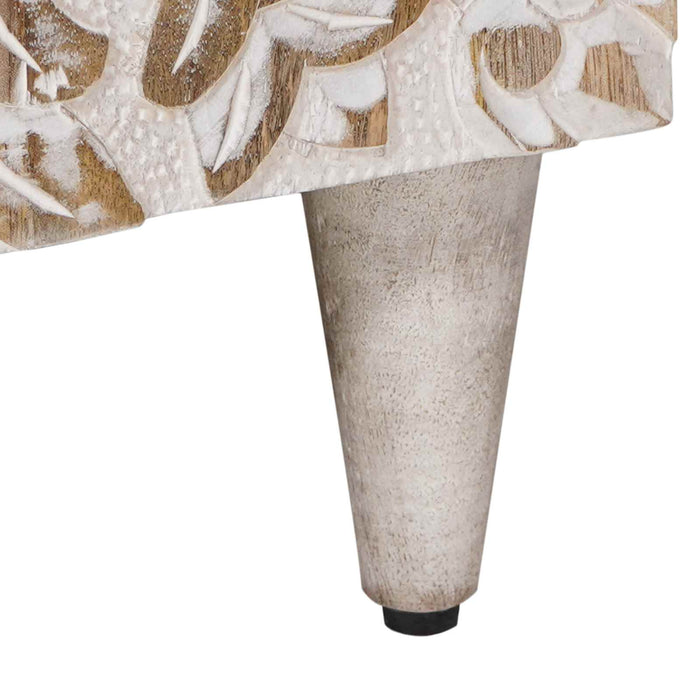 Bufet cu depozitare Alb 60 x 33,5 x 75 cm Lemn de mango solid - WALTI WALTI