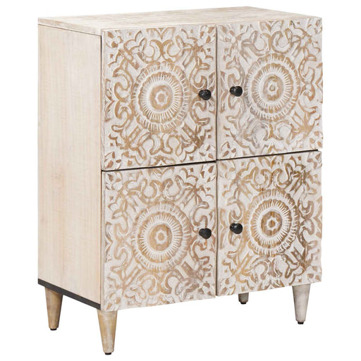 Bufet cu depozitare Alb 60 x 33,5 x 75 cm Lemn de mango solid - WALTI WALTI