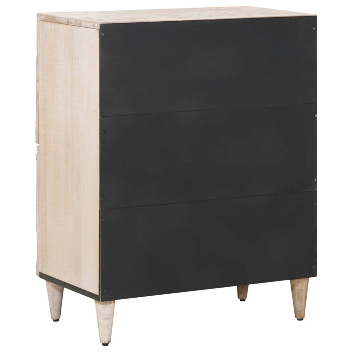 Bufet cu depozitare Alb 60 x 33,5 x 75 cm Lemn de mango solid - WALTI WALTI