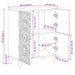 Bufet cu depozitare Alb 60 x 33,5 x 75 cm Lemn de mango solid - WALTI WALTI