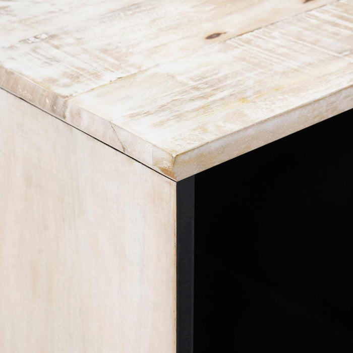 Bufet cu depozitare Alb 80 x 33,5 x 75 cm Lemn de mango solid - WALTI WALTI