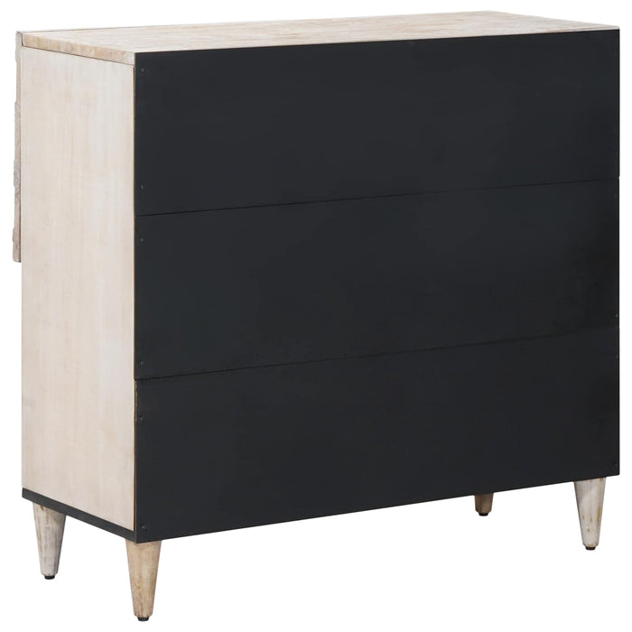 Bufet cu depozitare Alb 80 x 33,5 x 75 cm Lemn de mango solid - WALTI WALTI