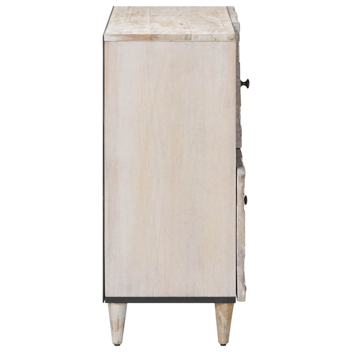 Bufet cu depozitare Alb 80 x 33,5 x 75 cm Lemn de mango solid - WALTI WALTI