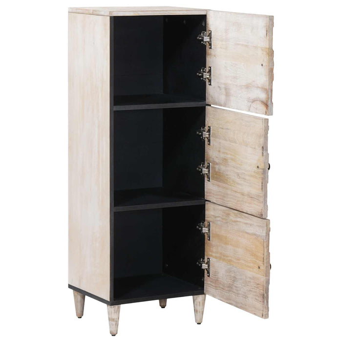 Șifonier Înalt Alb 40 x 33,5 x 110 cm Lemn de mango solid - WALTI WALTI