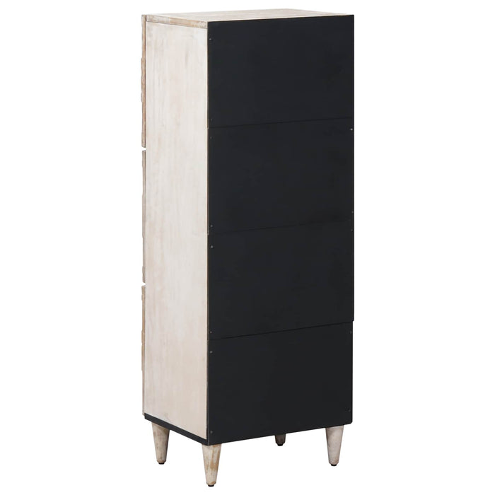 Șifonier Înalt Alb 40 x 33,5 x 110 cm Lemn de mango solid - WALTI WALTI