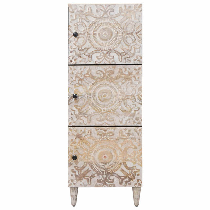 Șifonier Înalt Alb 40 x 33,5 x 110 cm Lemn de mango solid - WALTI WALTI