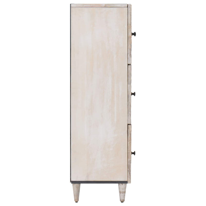 Șifonier Înalt Alb 40 x 33,5 x 110 cm Lemn de mango solid - WALTI WALTI