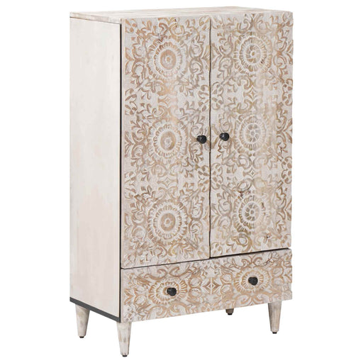 Șifonier Înalt Alb 60 x 33,5 x 100 cm Lemn de mango solid - WALTI WALTI