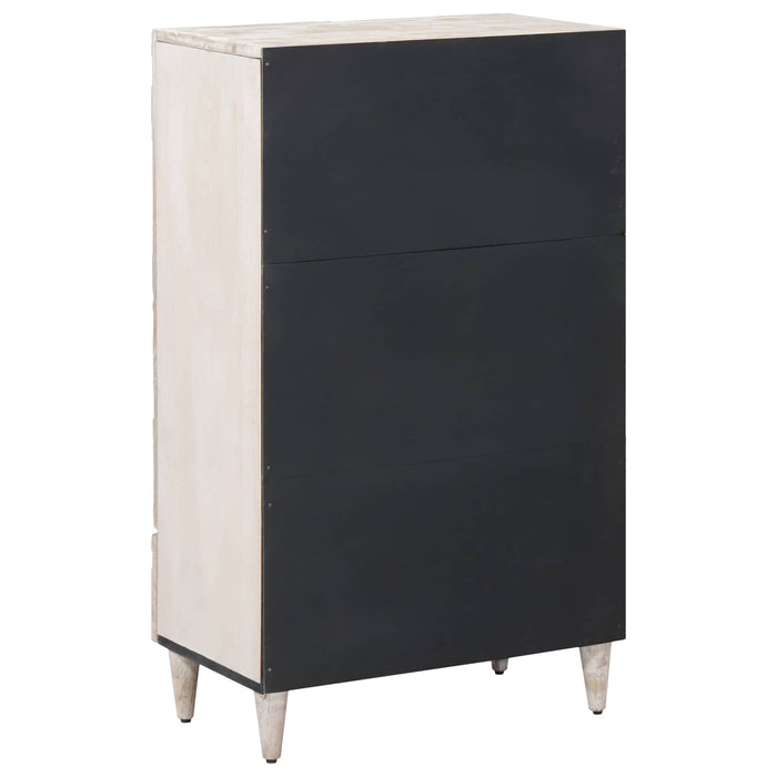 Șifonier Înalt Alb 60 x 33,5 x 100 cm Lemn de mango solid - WALTI WALTI