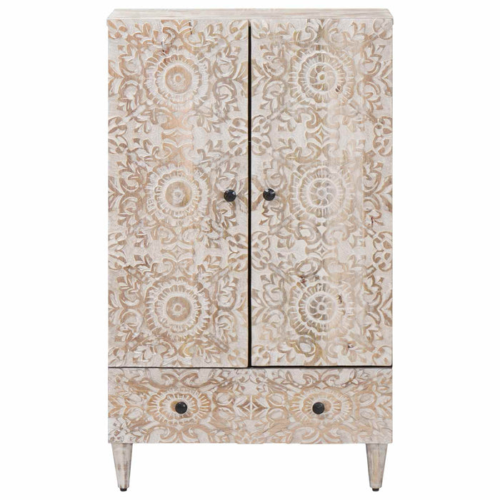 Șifonier Înalt Alb 60 x 33,5 x 100 cm Lemn de mango solid - WALTI WALTI