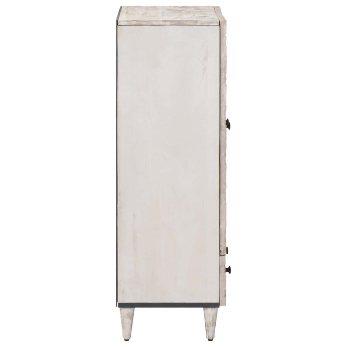 Șifonier Înalt Alb 60 x 33,5 x 100 cm Lemn de mango solid - WALTI WALTI