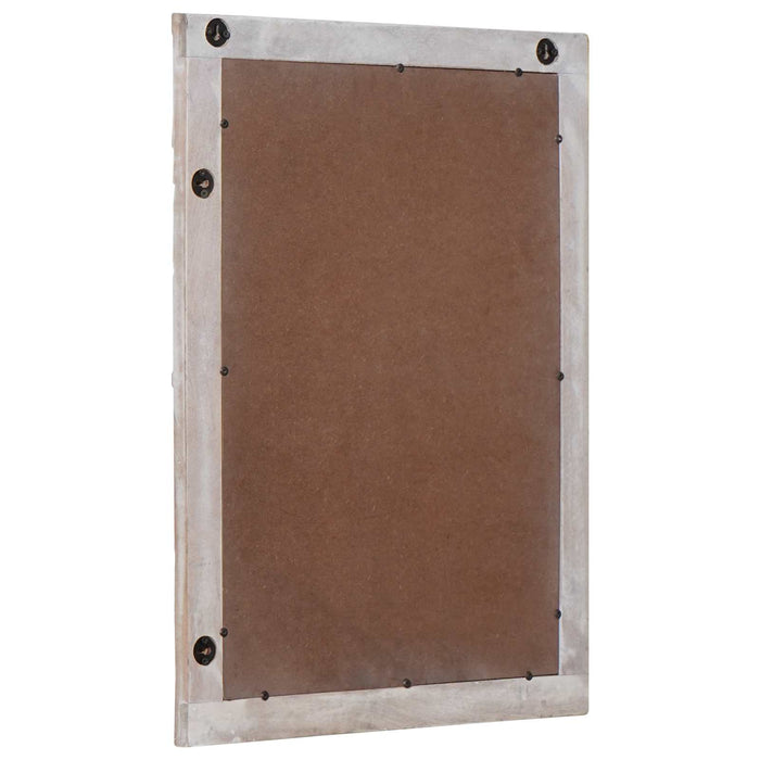 Oglindă pentru baie Alb 50 x 70 x 3 cm Lemn de mango solid - WALTI WALTI