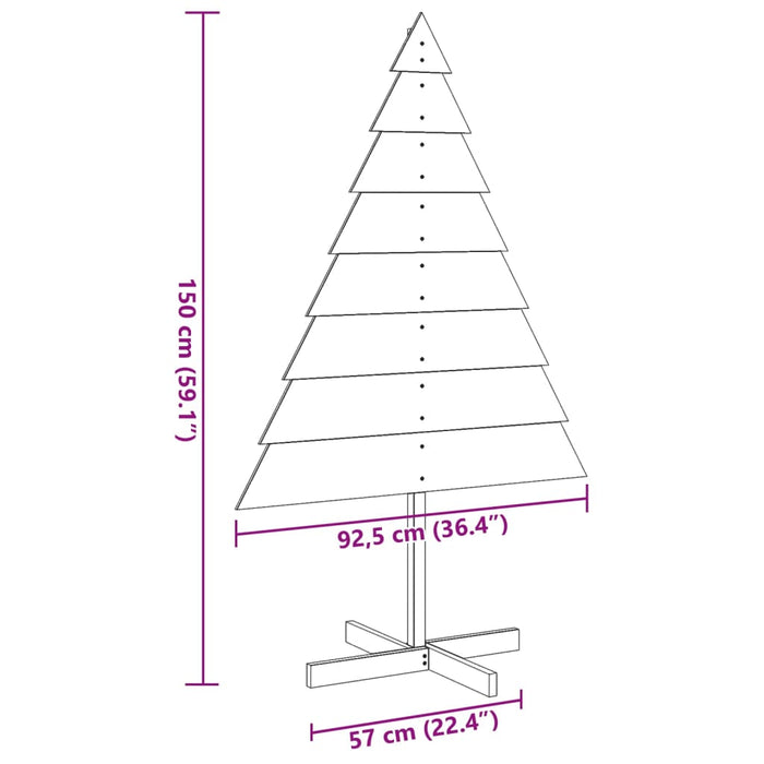 Brad de Crăciun decorativ, 150 cm, lemn masiv - WALTI WALTI