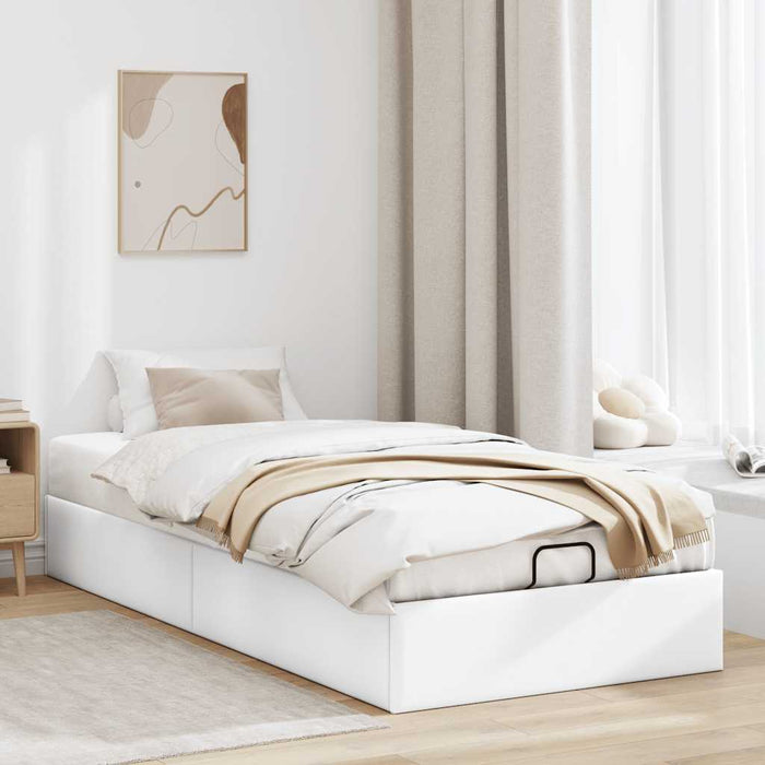 Cadru de pat otoman fără saltea Alb 90x190 cm piele artificială - WALTI WALTI