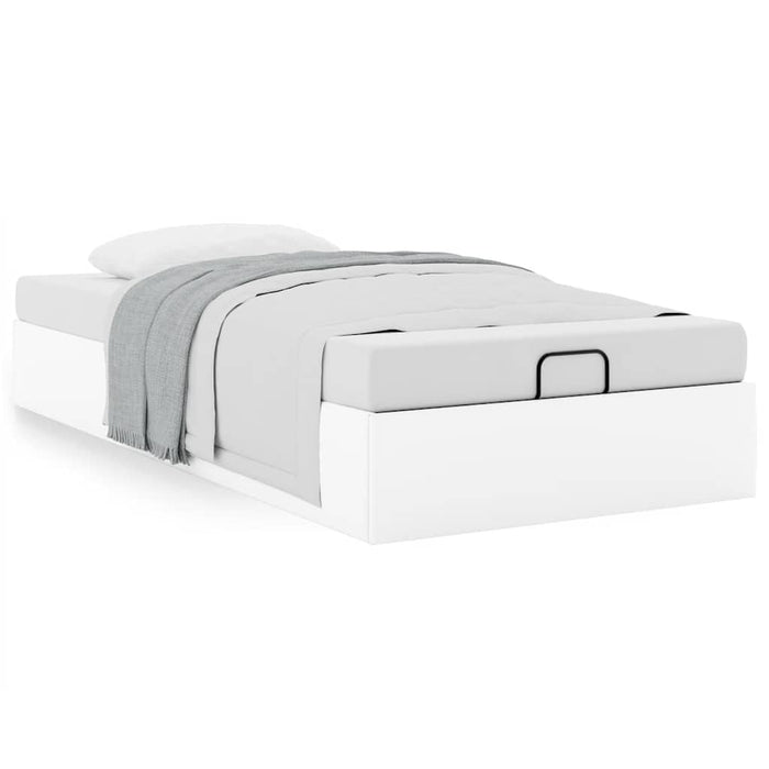 Cadru de pat otoman fără saltea Alb 90x190 cm piele artificială - WALTI WALTI