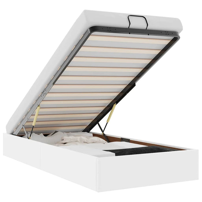 Cadru de pat otoman fără saltea Alb 90x200 cm piele artificială - WALTI WALTI
